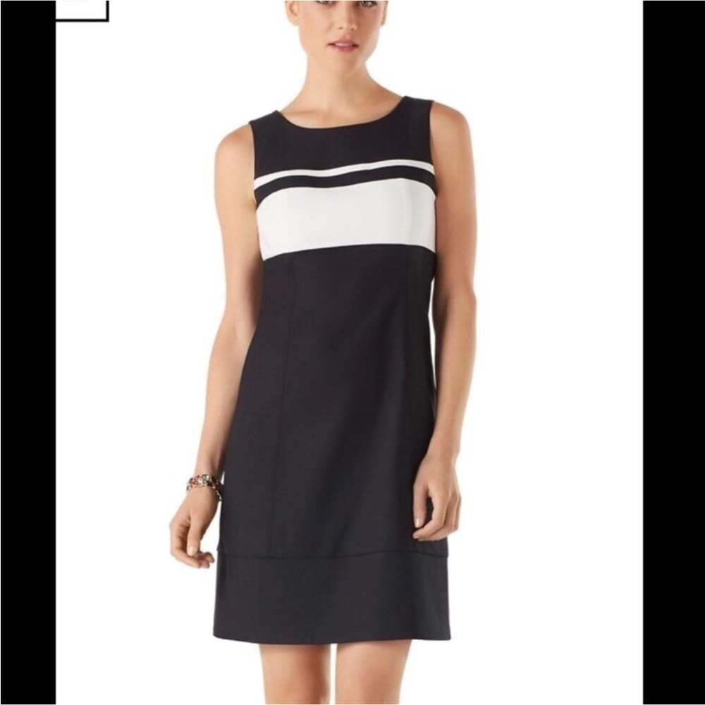 White House Black Market Perfect Form colorblock dress Size 0
